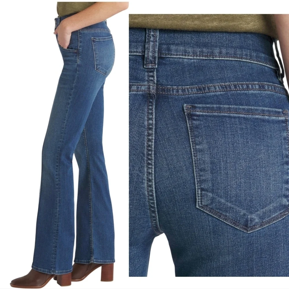 Kut From The Kloth Natalie High Rise Bootcut Jeans Size 12 Side Paneled Stretch - Picture 4 of 10